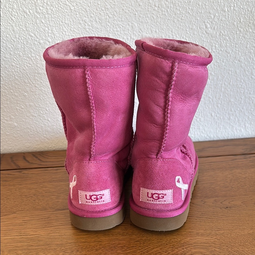 UGG Breast Cancer Fuchsia Winter Boots - Picture 3 of 4